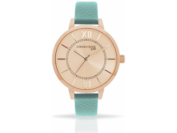 Náramkové hodinky JVD SUNDAY Rose Classic PASTEL GREEN Náramkové hodinky JVD SUNDAY Rose Classic PASTEL GREEN