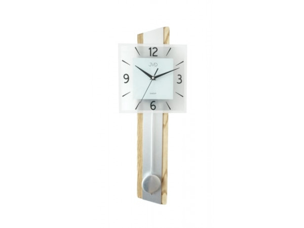 Drevené kyvadlové hodiny JVD NS19030.1 s plynulým chodom, 63,5 cm Drevené kyvadlové hodiny JVD NS19030.1 s plynulým chodom, 63,5 cm