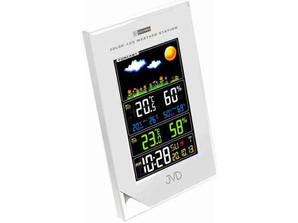 Rádiom riadená meteorologická stanica JVD RB9202.2, strieborná, 20cm Rádiom riadená meteorologická stanica JVD RB9202.2, strieborná, 20cm
