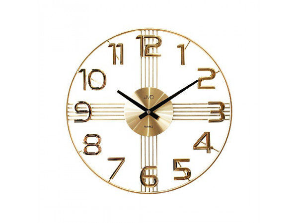 Dizajnové nástenné hodiny JVD HT051.2, gold 40cm