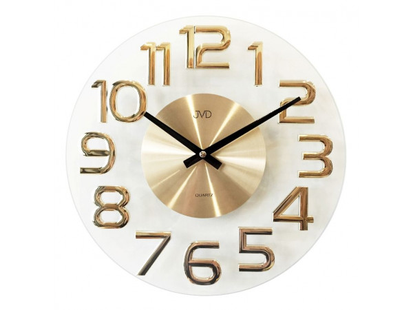 Nástenné hodiny JVD HT098.1 Gold, 35cm Nástenné hodiny JVD HT098.1 Gold, 35cm