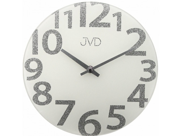 Sklenené dizajnové nástenné hodiny JVD HO138.2, 26cm Sklenené dizajnové nástenné hodiny JVD HO138.2, 26cm