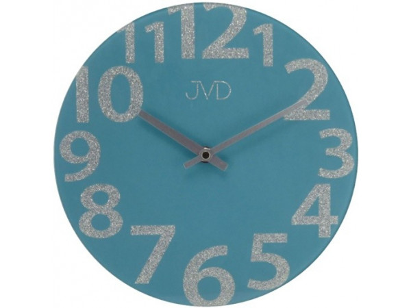 Sklenené dizajnové nástenné hodiny JVD HO138.3, 26cm