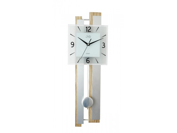 Drevené kyvadlové hodiny JVD NS19033 s plynulým chodom, 70cm