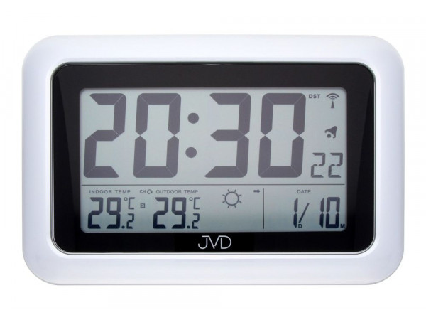 Rádiom riadené digitálne hodiny s budíkom JVD RB36.1, 28cm Rádiom riadené digitálne hodiny s budíkom JVD RB36.1, 28cm