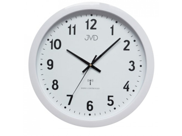 Rádiom riadené nástenné hodiny JVD RH652, biela 40cm Rádiom riadené nástenné hodiny JVD RH652, biela 40cm