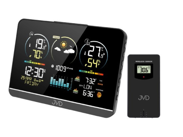 Rádiom riadená meteorologická stanica JVD RB3408 Rádiom riadená meteorologická stanica JVD RB3408