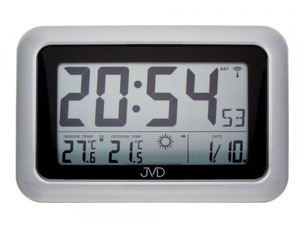 Rádiom riadené digitálne hodiny s budíkom JVD RB36.2, 28cm Rádiom riadené digitálne hodiny s budíkom JVD RB36.2, 28cm