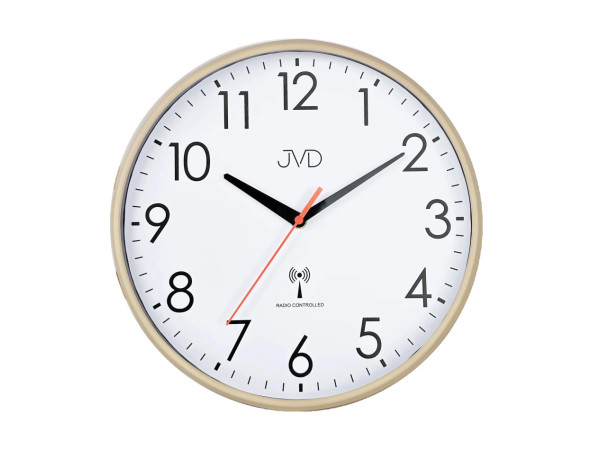 Rádiom riadené nástenné hodiny JVD RH502.1, 30cm hnedé Rádiom riadené nástenné hodiny JVD RH502.1, 30cm hnedé
