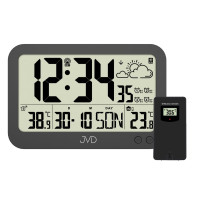 Digitálne rádiom riadené hodiny JVD RB3565.1, čierne Digitálne rádiom riadené hodiny JVD RB3565.1, čierne