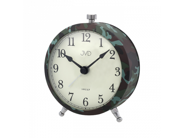 Budík Quartz JVD maskáčový klasik SRP2409.2 Budík Quartz JVD maskáčový klasik SRP2409.2