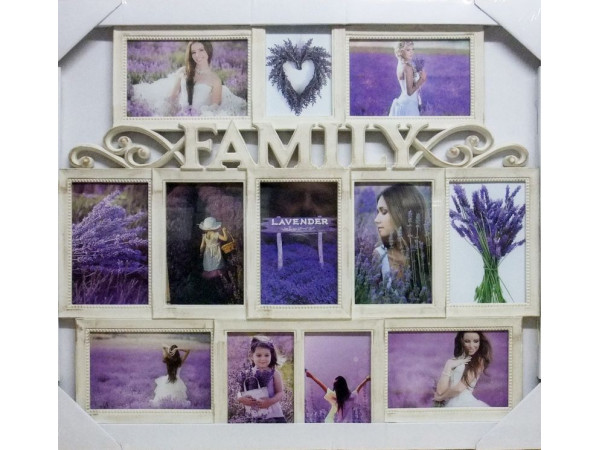 Fotorám na 12 fotiek, Family, 56x52cm