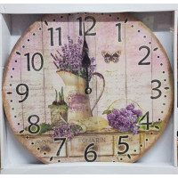 Nástenné hodiny drevené, Vintage, ar22e, 34cm