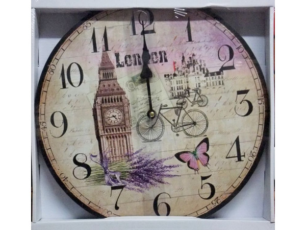 Nástenné hodiny Vintage London, 34cm