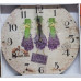 Nástenné hodiny drevené, Vintage, ar22r, Lavender, 34cm