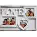 Fotorám na 3 fotky Love, biely, 37x25 cm