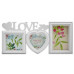Fotorám na 3 fotky Love, biely, 39x19 cm Fotorám na 3 fotky Love, biely, 39x19 cm