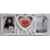 Fotorám na 3 fotky Love Story, biely 49x21cm