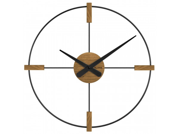 Drevené hodiny Vlaha VCT1052 čierne, 50 cm