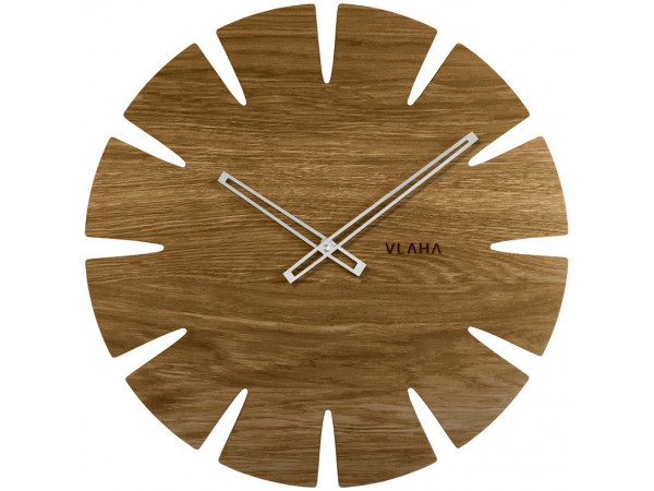 Dubové hodiny Vlaha so striebornými ručičkami VCT1031, 45cm