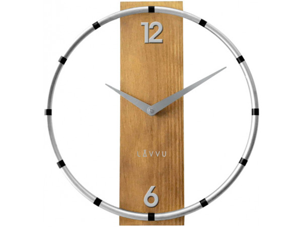 Nástenné hodiny LAVVU COMPASS Wood LCT1091, 31cm
