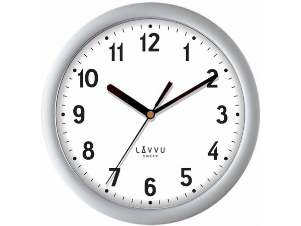 Nástenné hodiny LAVVU BASIC LCS2021 Metallic Silver, 25cm