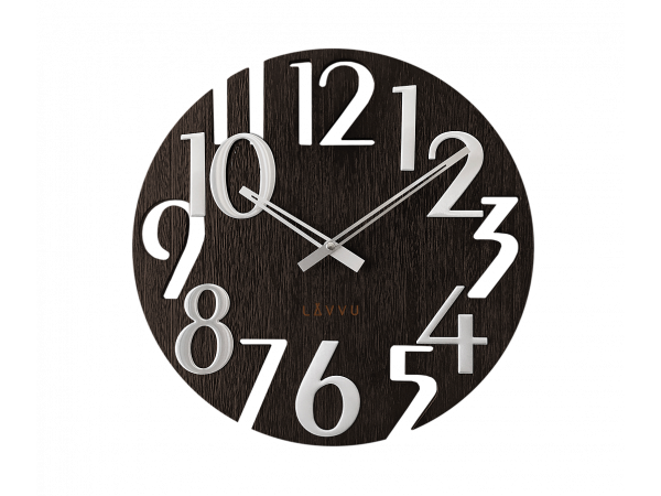 Nástenné hodiny Lavvu LCT1010 STYLE Black Wood, 40cm