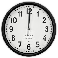Presné čierne rádiovo ovládané nástenné hodiny Lavvu LCR3020, 30cm Presné čierne rádiovo ovládané nástenné hodiny Lavvu LCR3020, 30cm