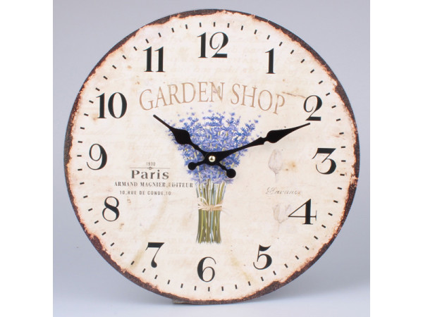 Nástenné hodiny HLC, Garden Shop, 34cm