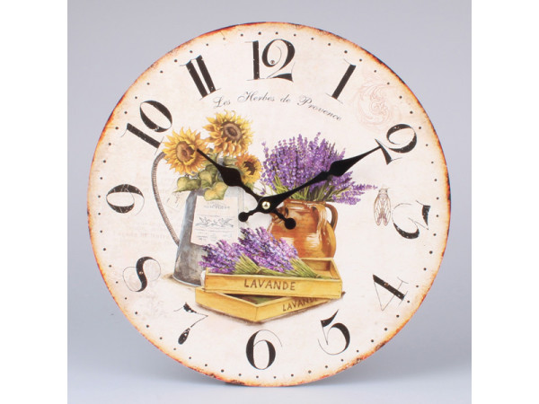 Nástenné hodiny HLC, Les Herbes de Provence, 34cm Nástenné hodiny HLC, Les Herbes de Provence, 34cm