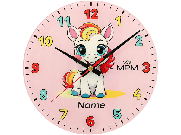 Detské nástenné hodiny MPM Cocco - rúžová 4597.23, 30cm Detské nástenné hodiny MPM Cocco - rúžová 4597.23, 30cm