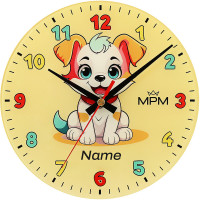 Detské nástenné hodiny MPM Cocco - žlté 4597.10, 30cm Detské nástenné hodiny MPM Cocco - žlté 4597.10, 30cm