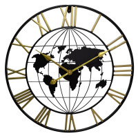 Dizajnové kovové hodiny MPM Wereld E04.4529, 60cm Dizajnové kovové hodiny MPM Wereld E04.4529, 60cm