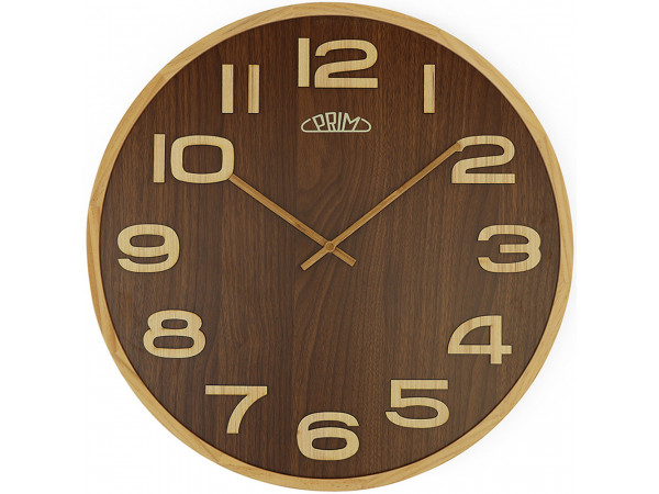 Drevené nástenné hodiny PRIM Timber Venner hnedá 50cm Drevené nástenné hodiny PRIM Timber Venner hnedá 50cm