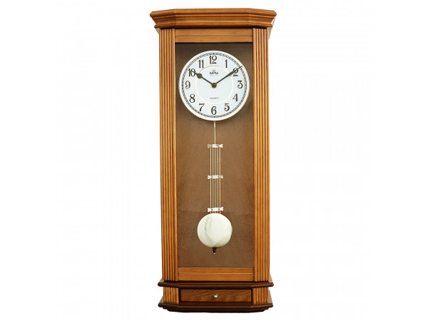 Drevené nástenné hodiny s kyvadlom MPM E05.3892.50, 62cm Drevené nástenné hodiny s kyvadlom MPM E05.3892.50, 62cm