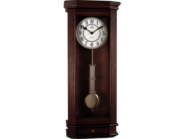 Drevené nástenné hodiny s kyvadlom MPM E05.3892.54, 62cm