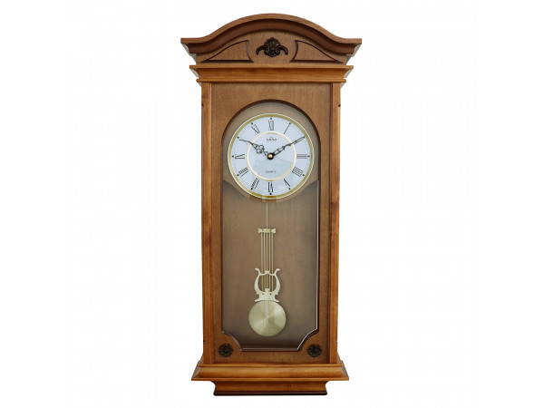 Drevené nástenné hodiny s kyvadlom MPM E05.3893.50, 72cm Drevené nástenné hodiny s kyvadlom MPM E05.3893.50, 72cm