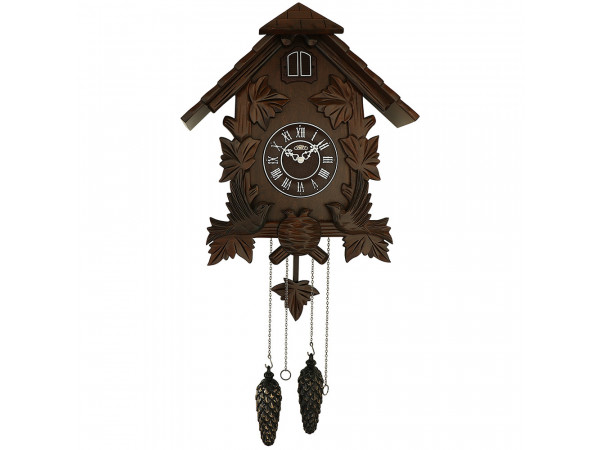 Kyvadlové kukučkové hodiny V. PRIM 40cm, tmavo-hnedá