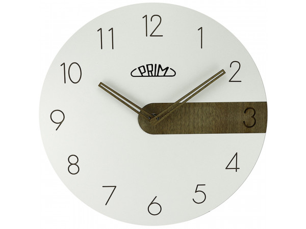 Nástenné hodiny PRIM Clear Timber 4128.00, biela 29cm Nástenné hodiny PRIM Clear Timber 4128.00, biela 29cm
