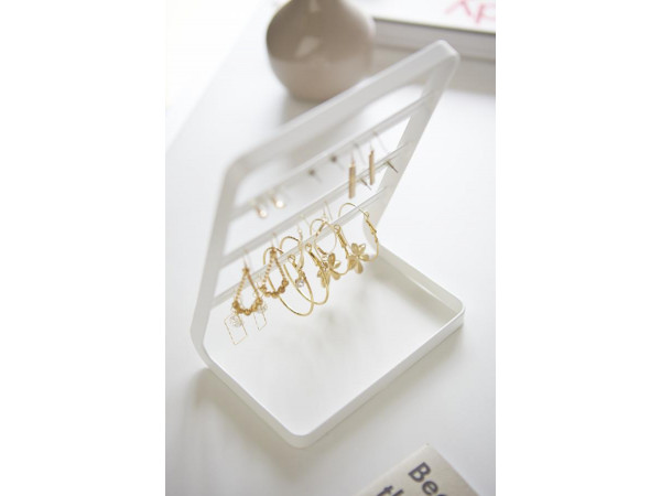 Stojanček na náušnice Yamazaki Tower Earring Stand, biely Stojanček na náušnice Yamazaki Tower Earring Stand, biely