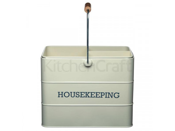 Upratovacia nádoba KITCHEN CRAFT Housekeeping Tin, krémová