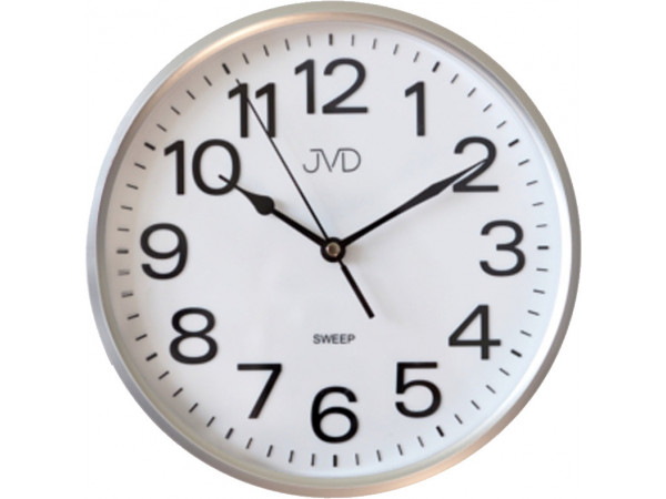 Nástenné hodiny JVD HP683.1 strieborné, sweep, 26cm Nástenné hodiny JVD HP683.1 strieborné, sweep, 26cm