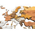 Nástenná drevená mapa sveta 3D, ručne vyrábaná, 300x150cm Natur artem
