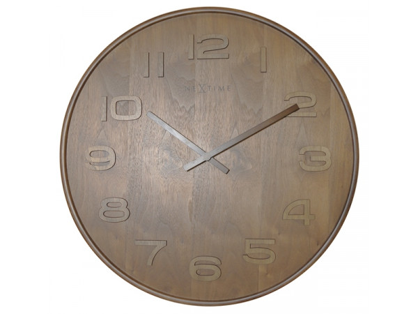 Dizajnové nástenné hodiny 3095BR Nextime Wood Wood Big 53cm Dizajnové nástenné hodiny 3095BR Nextime Wood Wood Big 53cm