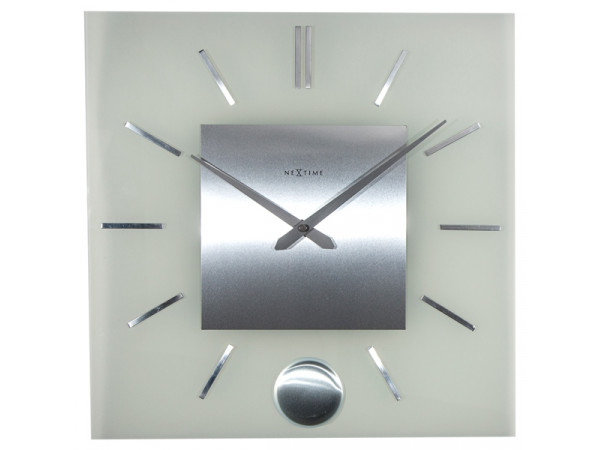 Nástenné hodiny 3146 Nextime Stripe Pendulum Square 40cm