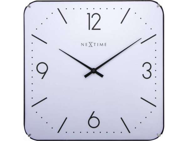 Dizajnové nástenné hodiny 3174 Nextime Square Dome 35cm Dizajnové nástenné hodiny 3174 Nextime Square Dome 35cm