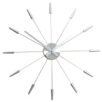 Hodiny na stenu Nextime Plug Inn 2610zi Silver 60cm Hodiny na stenu Nextime Plug Inn 2610zi Silver 60cm