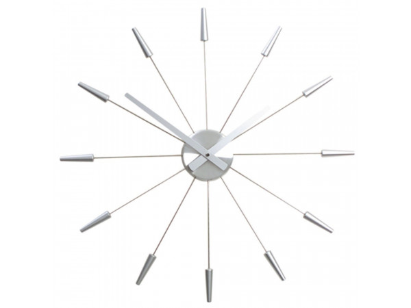 Hodiny na stenu Nextime Plug Inn 2610zi Silver 60cm Hodiny na stenu Nextime Plug Inn 2610zi Silver 60cm