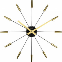 Dizajnové nástenné hodiny 2610go Nextime Plug Inn gold 60cm Dizajnové nástenné hodiny 2610go Nextime Plug Inn gold 60cm