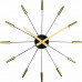 Dizajnové nástenné hodiny 2610go Nextime Plug Inn gold 60cm Dizajnové nástenné hodiny 2610go Nextime Plug Inn gold 60cm